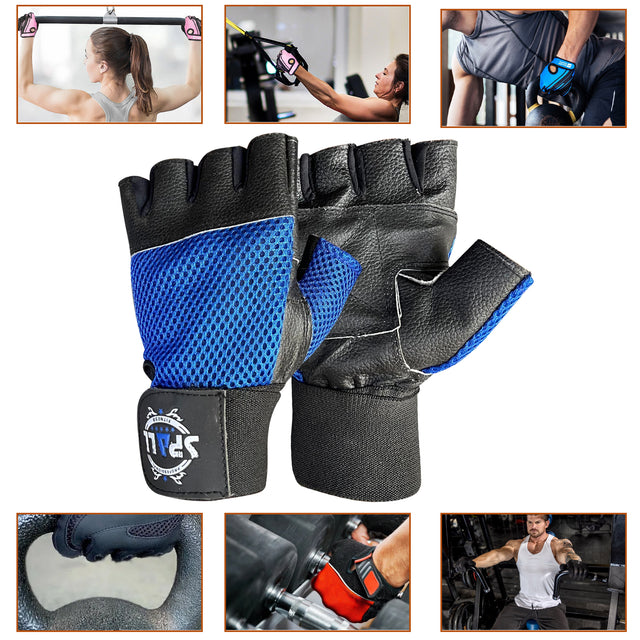 Weight Lifting leather Gloves Short Strap Power Lifting Gloves Strong Grip Palm Exercise Fitness Strengthen Gloves Home Gym(4003)