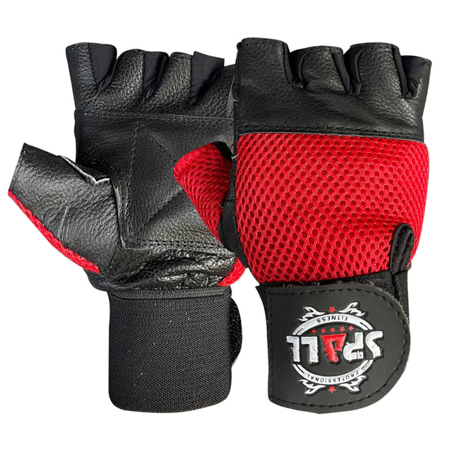 Weight Lifting leather Gloves Short Strap Power Lifting Gloves Strong Grip Palm Exercise Fitness Strengthen Gloves Home Gym(4003)