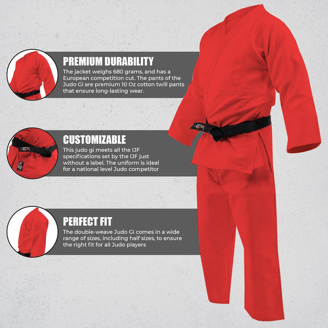 Judo Suit for Training & Competition – All Sizes Available, Durable Martial Arts Uniform with Jacket & Pants-2040