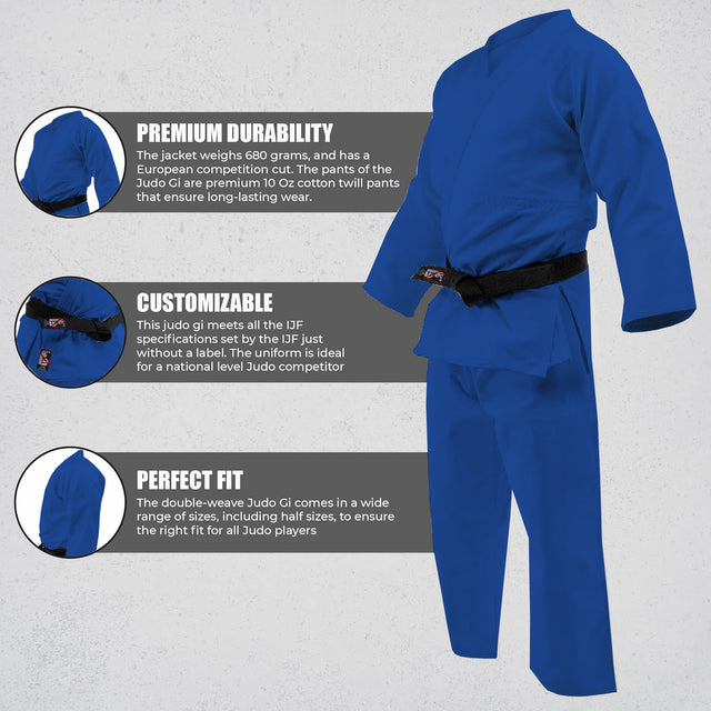 Judo Suit for Training & Competition – All Sizes Available, Durable Martial Arts Uniform with Jacket & Pants-2040