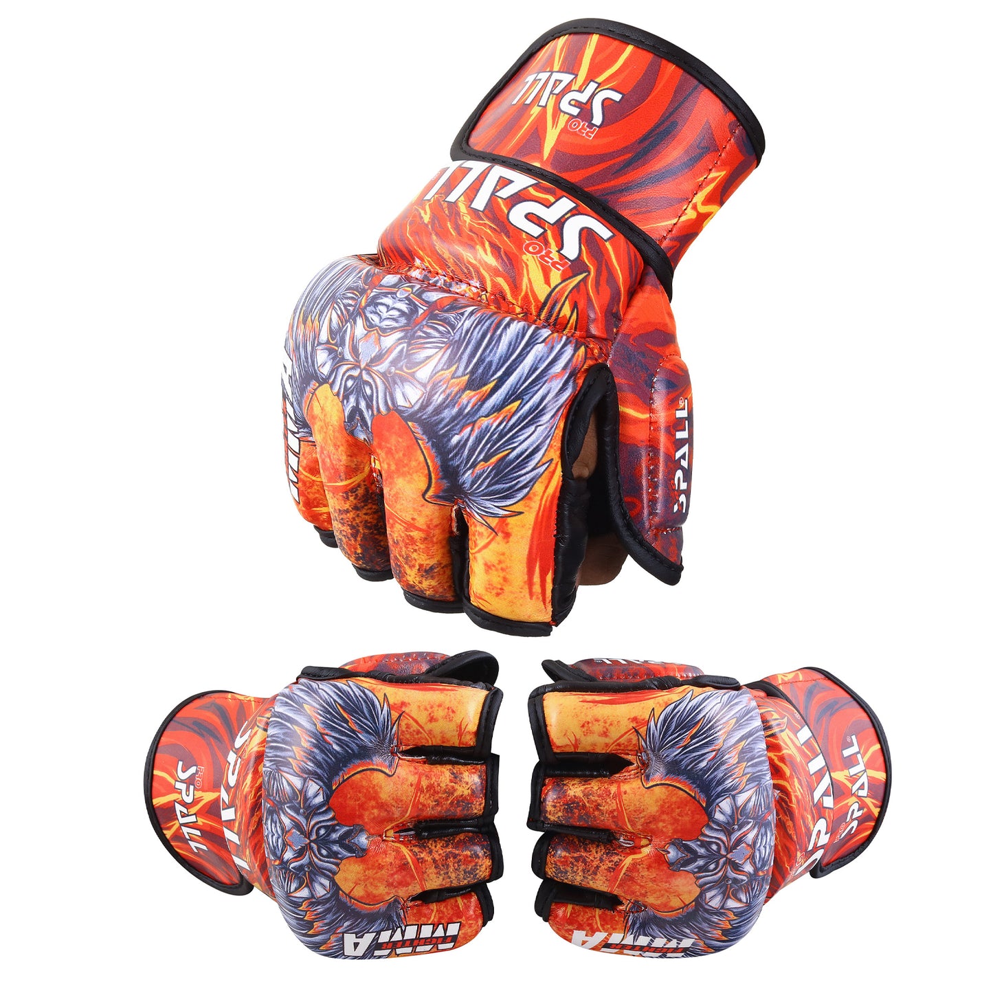 MMA Gloves Half Finger Hand Protection For Sparring Kickboxing Martial Arts Fighting Muay Thai Boxing MMA Training By Spall(SI-2207)