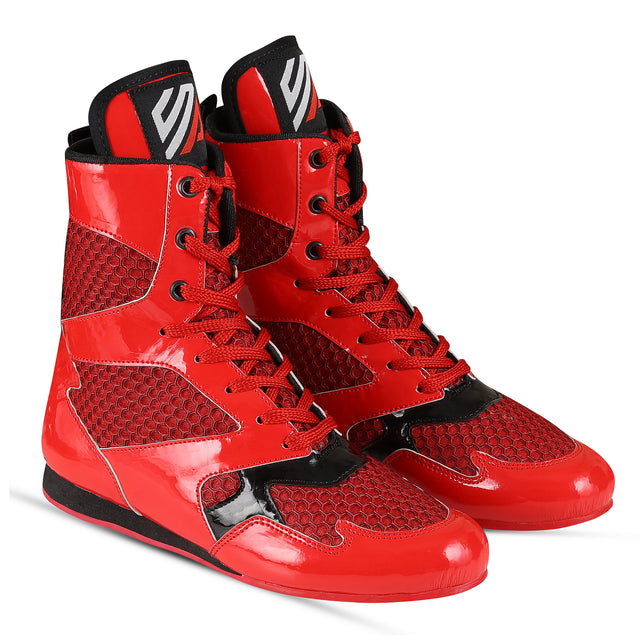 Boxing Shoes Red Blue For Professionals And Beginners (SI-1123)