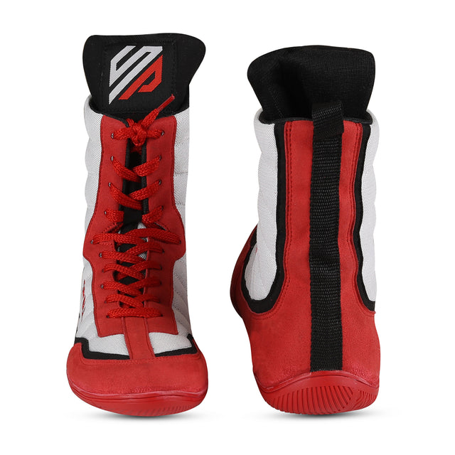 Boxing Shoes Red/White Blue/White For Professionals And Beginners (SI-1124)