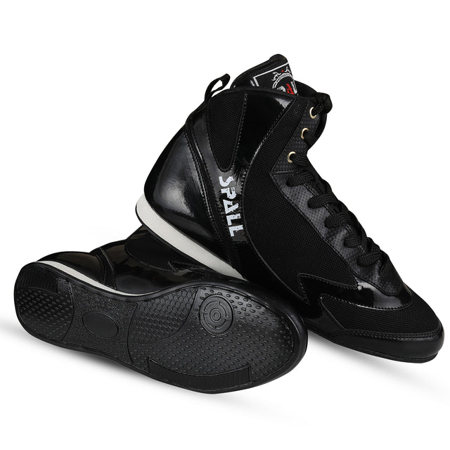 Boxing Shoes Shone Black For Professionals And Beginners (SI-1127)