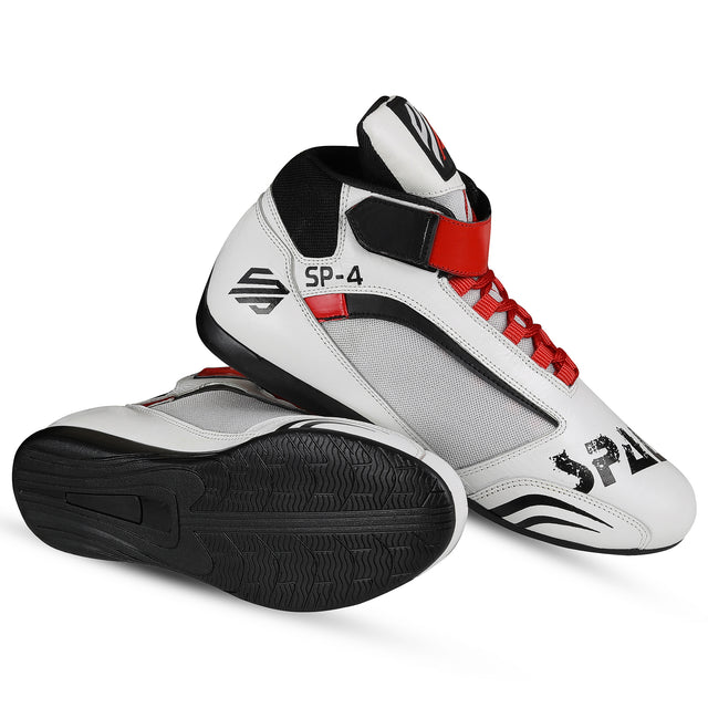 Boxing Shoes White Red Black For Professionals And Beginners (SI-1129)