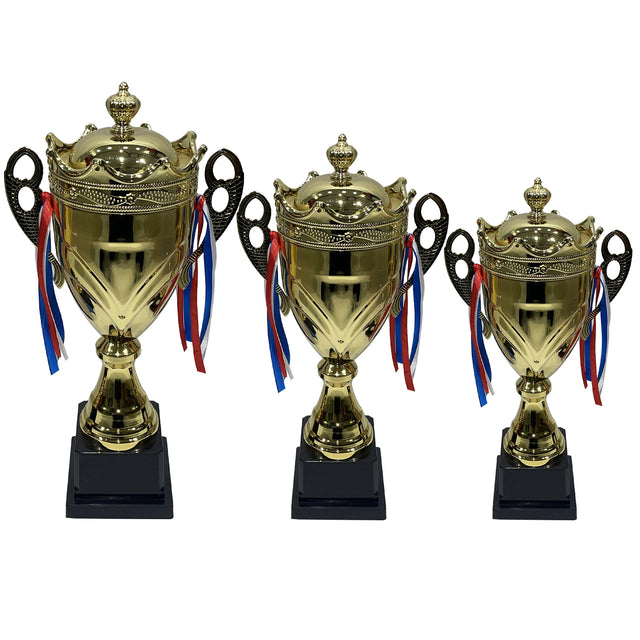 Trophies 3 Pcs Set Color Gold Appreciation Gifts For Sport Tournaments Competitions Honor Game Sports Match School Party Decorations