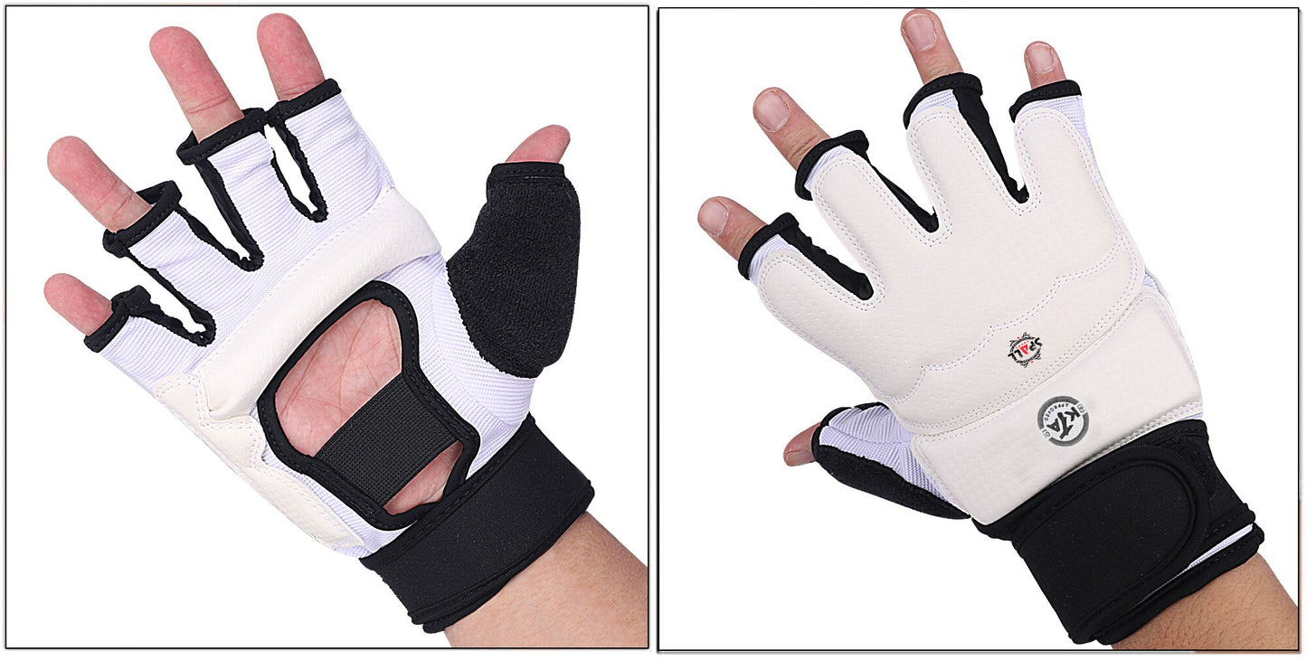 Taekwondo Gloves hand Protectors Half Finger Set Support Fit For Sparring Martial Arts Boxing Training Taekwondo Karate For Men