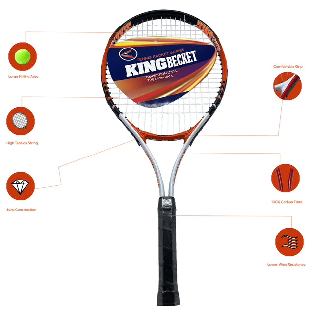 Tennis Rackets Super Value Set with Pre Strung Comfortable Handle 27'' Tennis Racquet for Beginner And Professionals