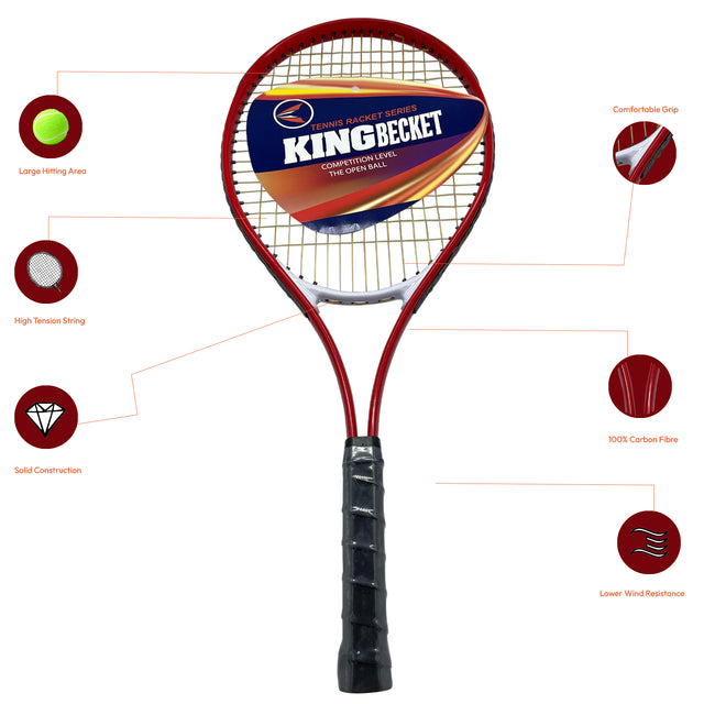 Tennis Rackets Super Value Set with Pre Strung Comfortable Handle 27'' Tennis Racquet for Beginner And Professionals