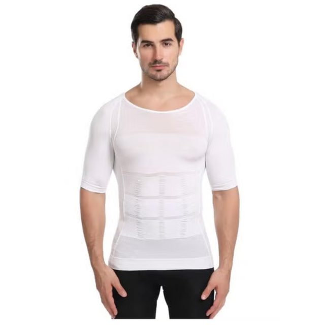 Men's Body Shaper Slimming Vest T-Shirt Elastic Slim Shapewear Compression Undershirts Tummy Control Waist Trainer