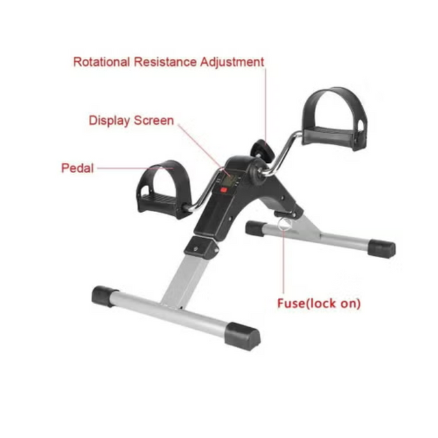 Foldable LCD Monitor Resistance Mini Exercise Bike Pedals Peddler Exrciser For Arms And Legs For Office Or Home