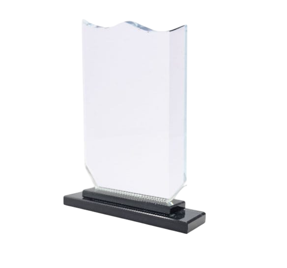 Crystal Square Award with Black Hard Base | Premium Recognition Trophy 481308