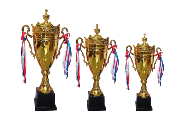 Set of 3 Gold Trophies – 57/48/42cm | Premium Awards 9907