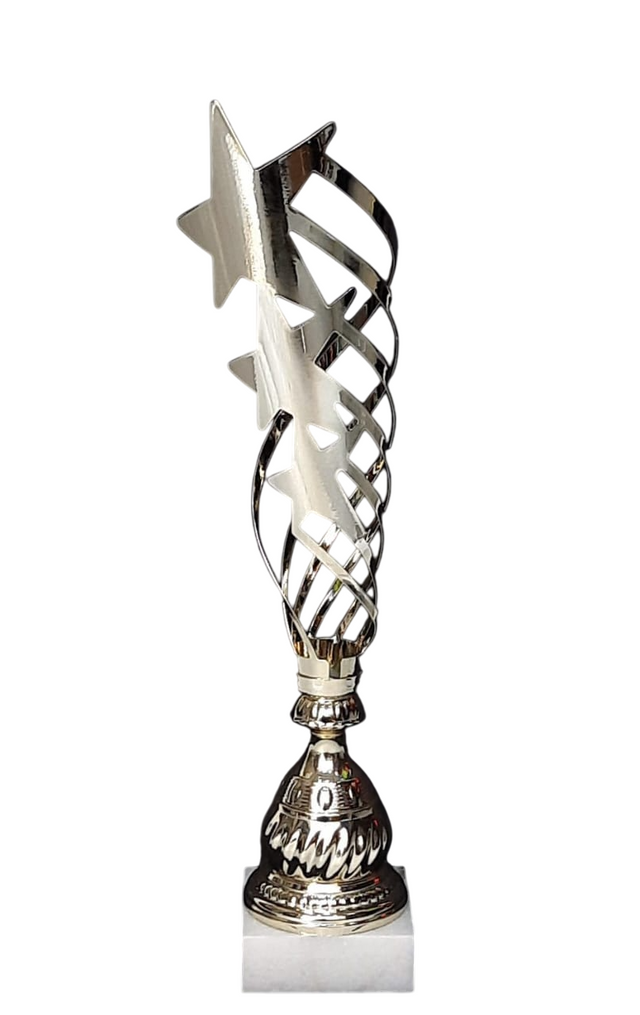 Silver Star Trophy – 43cm with White Marble Base | Premium Achievement Award BC-121-A