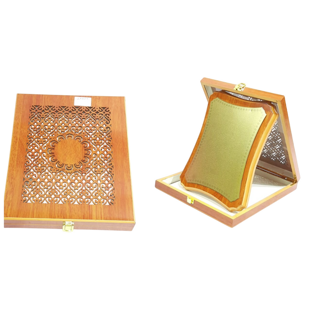 Elegant White Wooden Plaque with Golden Plate – Premium Award & Recognition Frame 23823