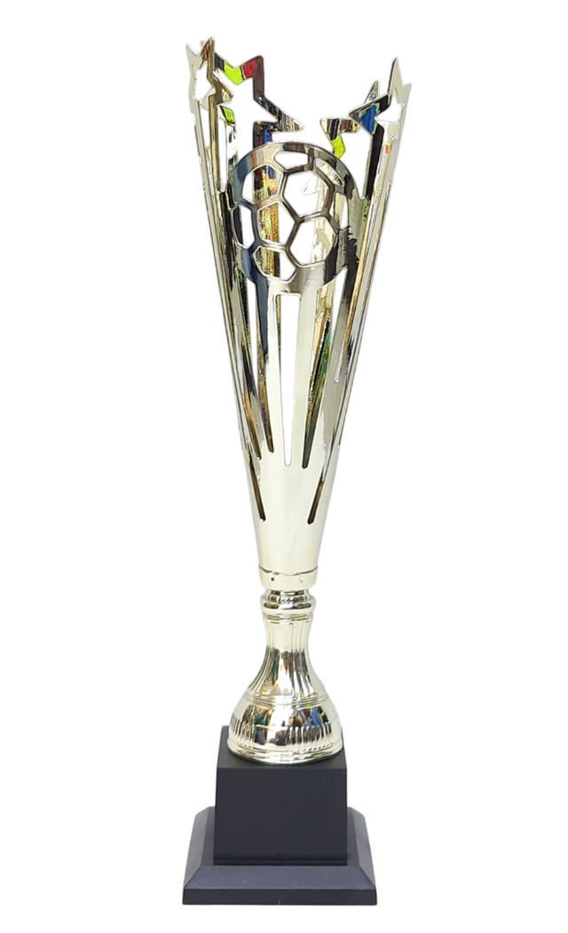 Silver Football Star Trophy – 43cm with Black Base | Premium Award for Soccer Champions FH-023-A