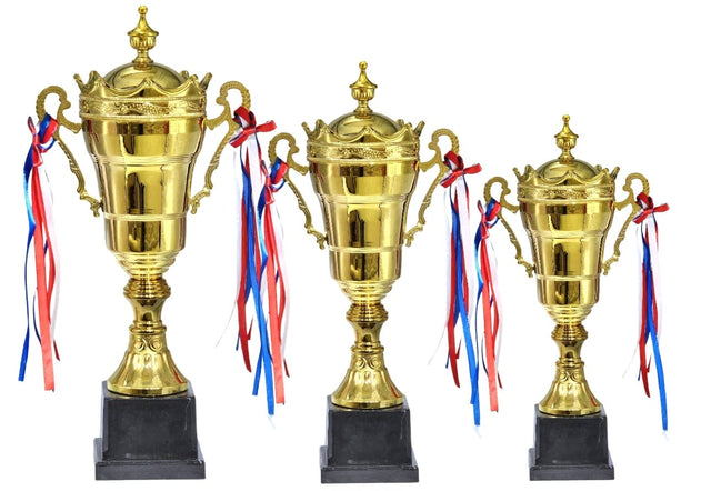 Set of 3 Gold Trophies – 51/46/40cm | Premium Awards (9660)