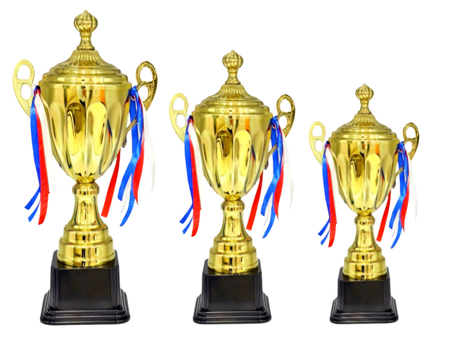 Set of 3 Gold Trophies – 52/46/41cm | Premium Awards 4072