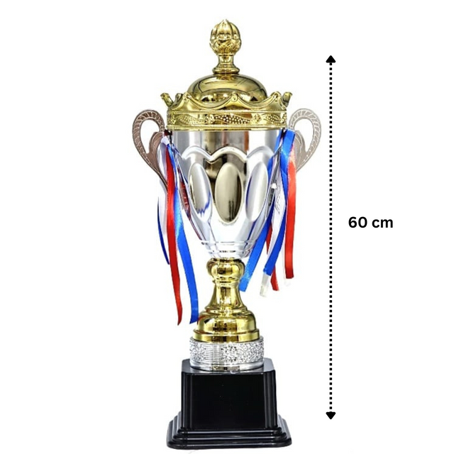 Set of 4 Silver & Gold Trophies – 65/60/52/45 cm Premium Awards for Competitions & Achievements 231301