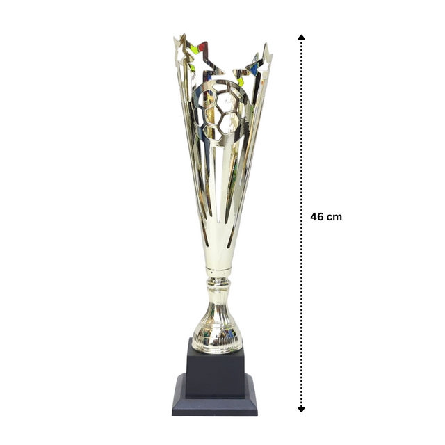 Silver Football Star Trophy – 43cm with Black Base | Premium Award for Soccer Champions FH-023-A