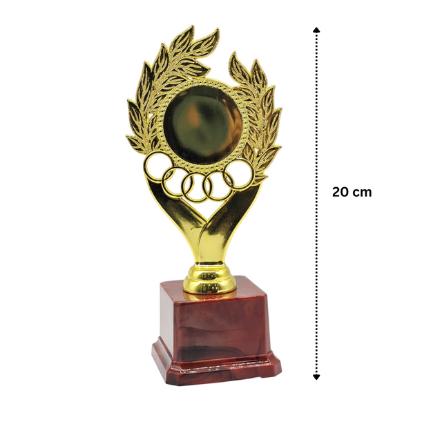 20cm Gold Gift Trophy with Red Base | Awards & Achievement Recognition 959