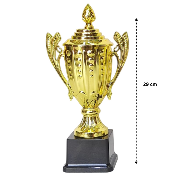 Set of 3 Gold Trophies – 29/26/23cm | Premium Awards for Competitions & Achievements YG-226