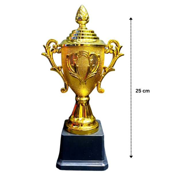 Set of 3 Gold Trophies – 25/21/19cm | Premium Awards 4150