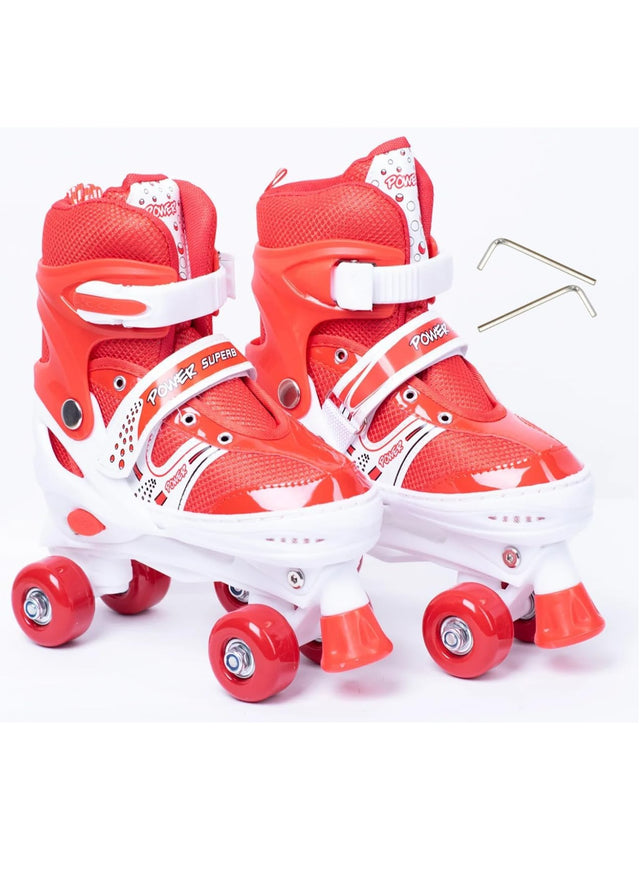 Kids Unisex Adjustable Four Wheel Roller Skating Shoes With Stopper Making it Easier for kids to Balance 238806