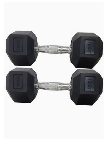 Spall Rubber Dumbbells Steel Grip 20 kg