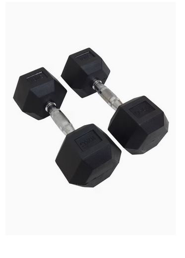 Spall Rubber Dumbbells Steel Grip 20 kg