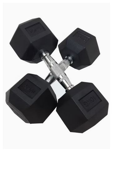 Spall Rubber Dumbbells Steel Grip 20 kg