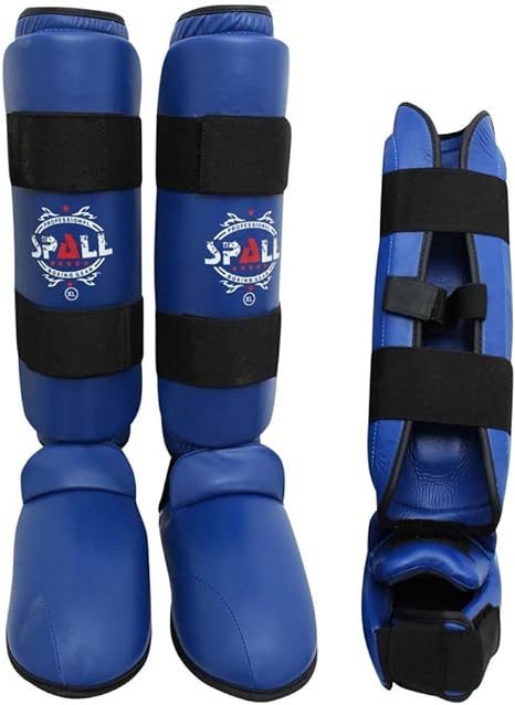 Shin Instep Guard XS S M L XL Blue Red Protective Gear For Sports Kickboxing Wrestling Martial Arts Karate Sparring Training Ideal for Men and Women(SI-1115)