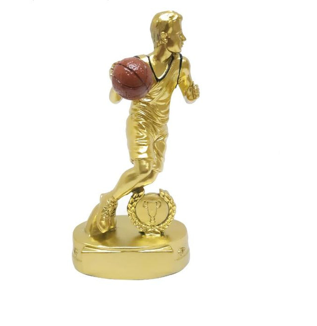 Basketball Trophy Gold Size Height 22 cm Width 11 cm Depth 5 cm For Home Indoor Outdoor Sports Game Tournaments Competitions Sport Award Decoration Lightweight Trophy(1977-A5)