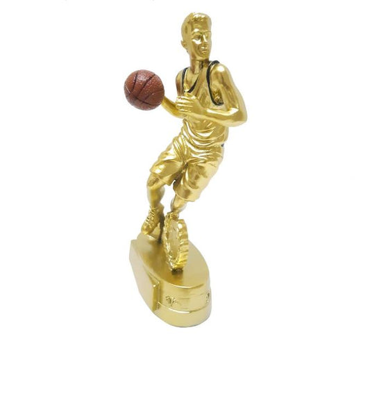 Basketball Trophy Gold Size Height 22 cm Width 11 cm Depth 5 cm For Home Indoor Outdoor Sports Game Tournaments Competitions Sport Award Decoration Lightweight Trophy(1977-A5)