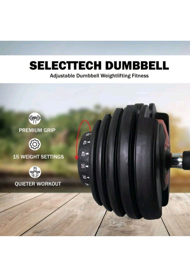 24KG PAIR of Smart ADJUSTABLE DUMBBELLS with Quick Automatic 15 Different Weights Adjustment and Weighing Board, For Home Gym Exercises and Workouts 2110320