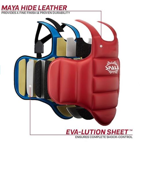 Boxing Chest Guard Solid Body Protector M L XL 2XL Red Blue Adjustable Strike Shield For Kickboxing Taekwondo Muay Thai MMA Martial Arts Heavy Punching Training(SI-1081)