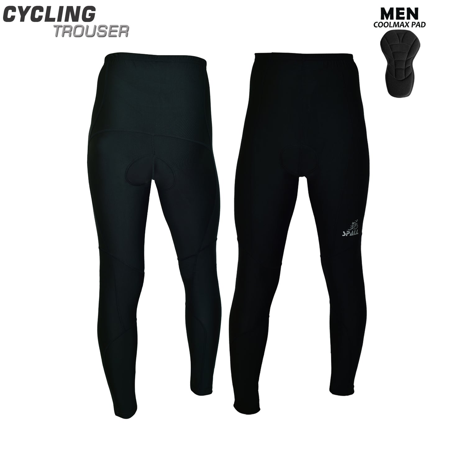 Spall Men's Long Cycling Pants Trouser Bike pants Tights Legging With 4D Sponge Padded