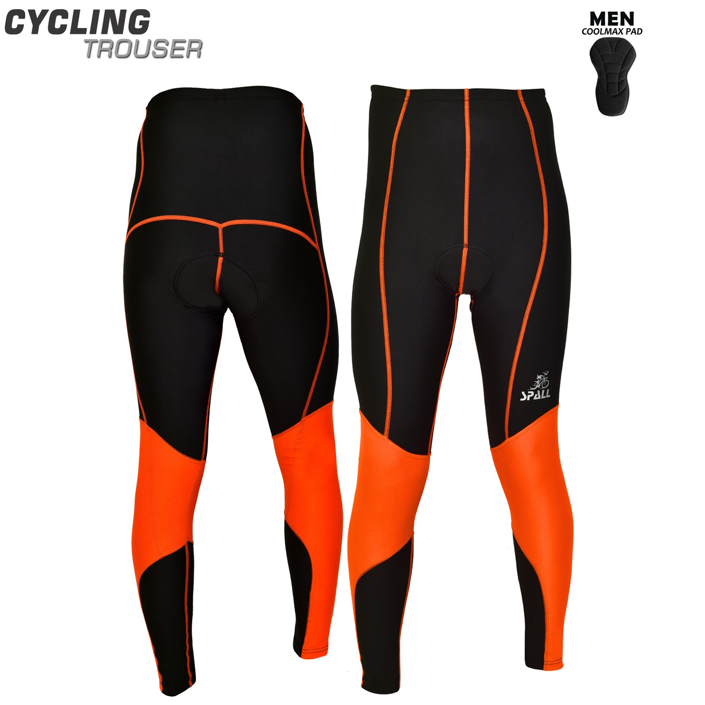 Spall Men's Long Cycling Pants Trouser Bike pants Tights Legging With 4D Sponge Padded