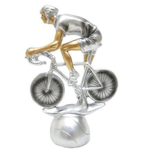 Bicycle Shape Trophy Height 20 cm Width 14 cm Depth 7 cm Silver/Brown For Cycling Championship Award School Events Birthdays Sports Games Company Events Football Team(4600-A6)