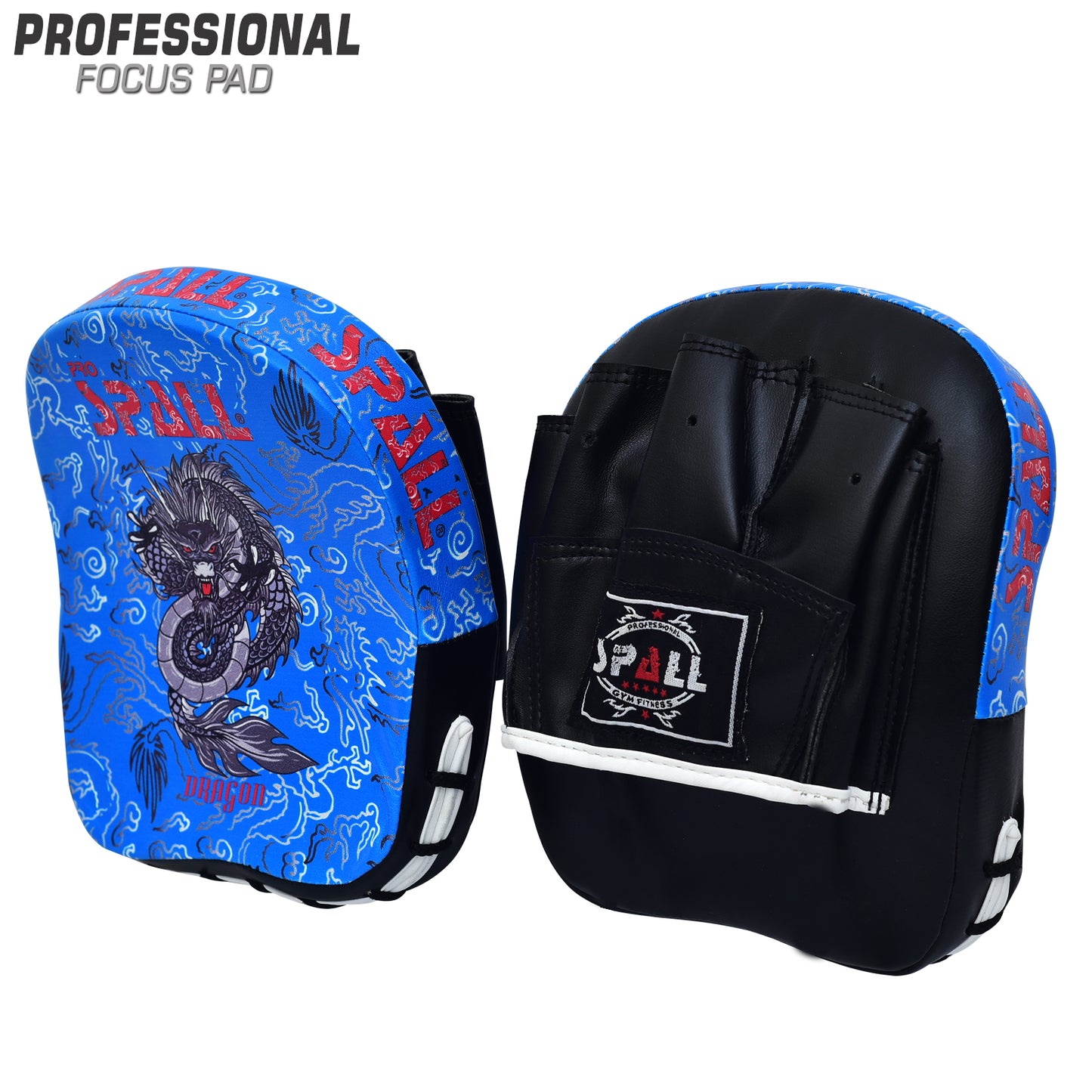 Focus Pad Blue Red Black for MMA Kickboxing Martial Arts Muay Thai Karate Boxing Punch Mitts Punching Pads Mitts Training Perfect for Men and Women By SPALL(SI-1256)