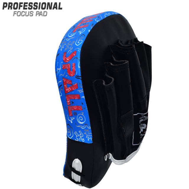 Focus Pad Blue Red Black for MMA Kickboxing Martial Arts Muay Thai Karate Boxing Punch Mitts Punching Pads Mitts Training Perfect for Men and Women By SPALL(SI-1256)