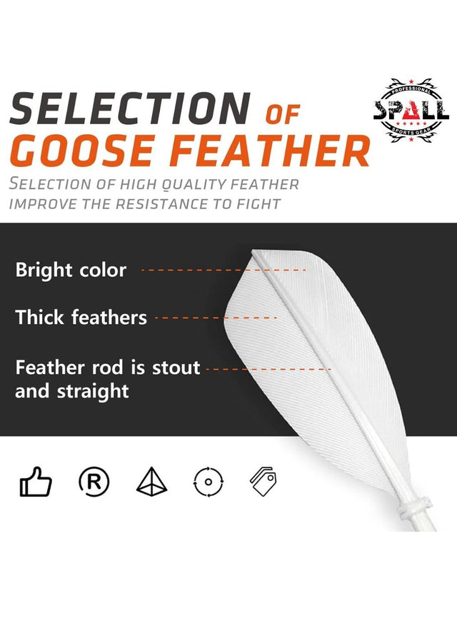 Spall 12-Pack Goose Feather Badminton Shuttlecocks – Durable & High-Speed Training 2353