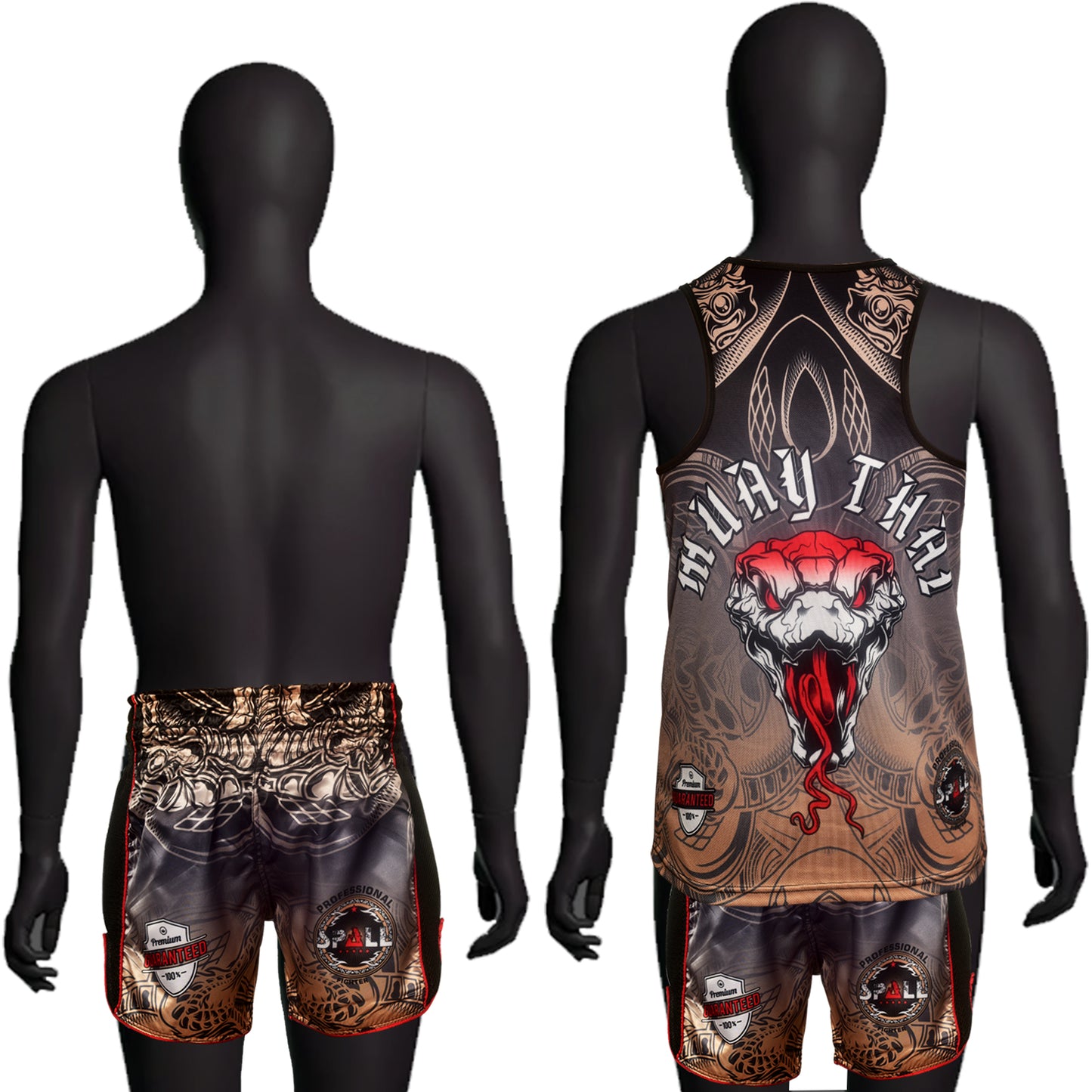 Muay Thai Tank Top Shorts Fury Sports Workout Muay Thai Gym Jogging(SI-3198)