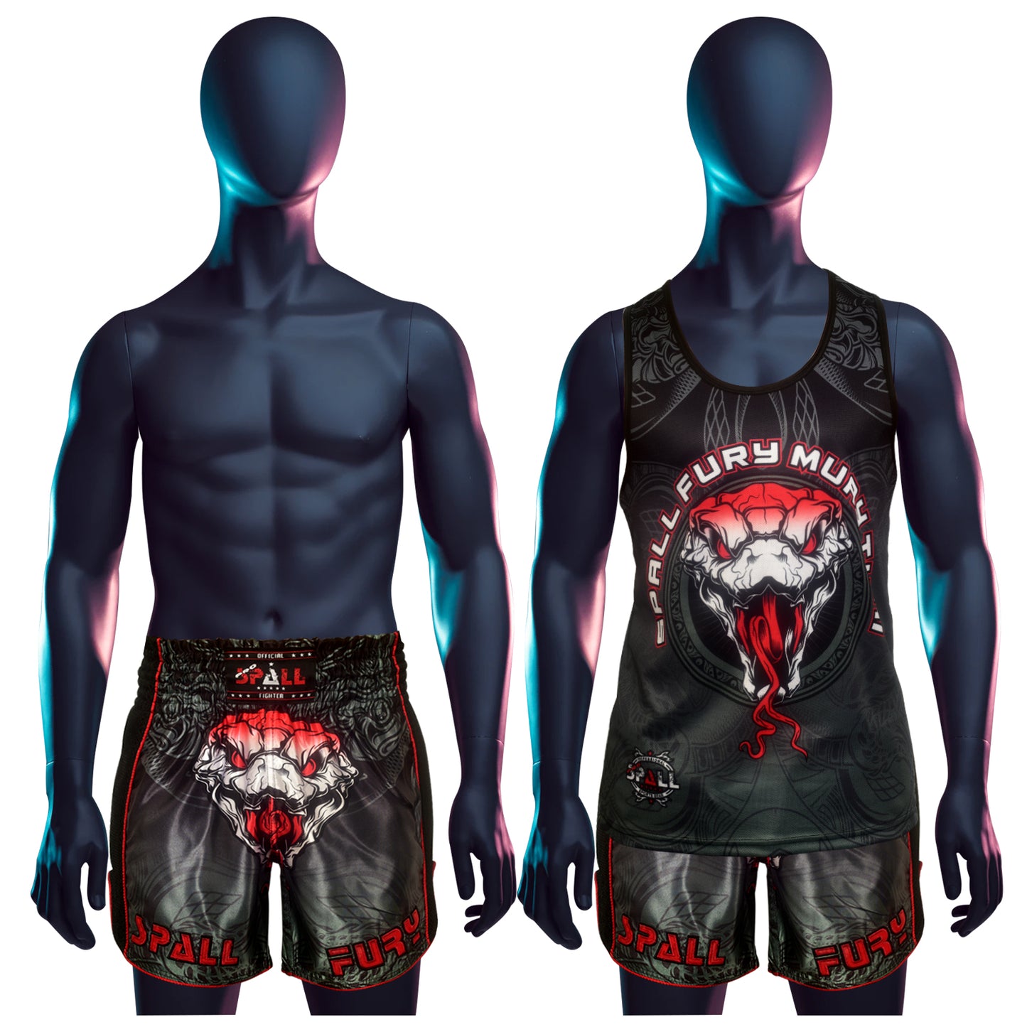 Muay Thai Tank Top Shorts Fury Sports Workout Muay Thai Gym Jogging(SI-3198)