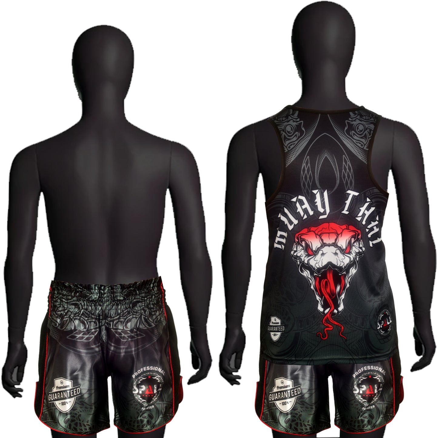 Muay Thai Tank Top Shorts Fury Sports Workout Muay Thai Gym Jogging(SI-3198)