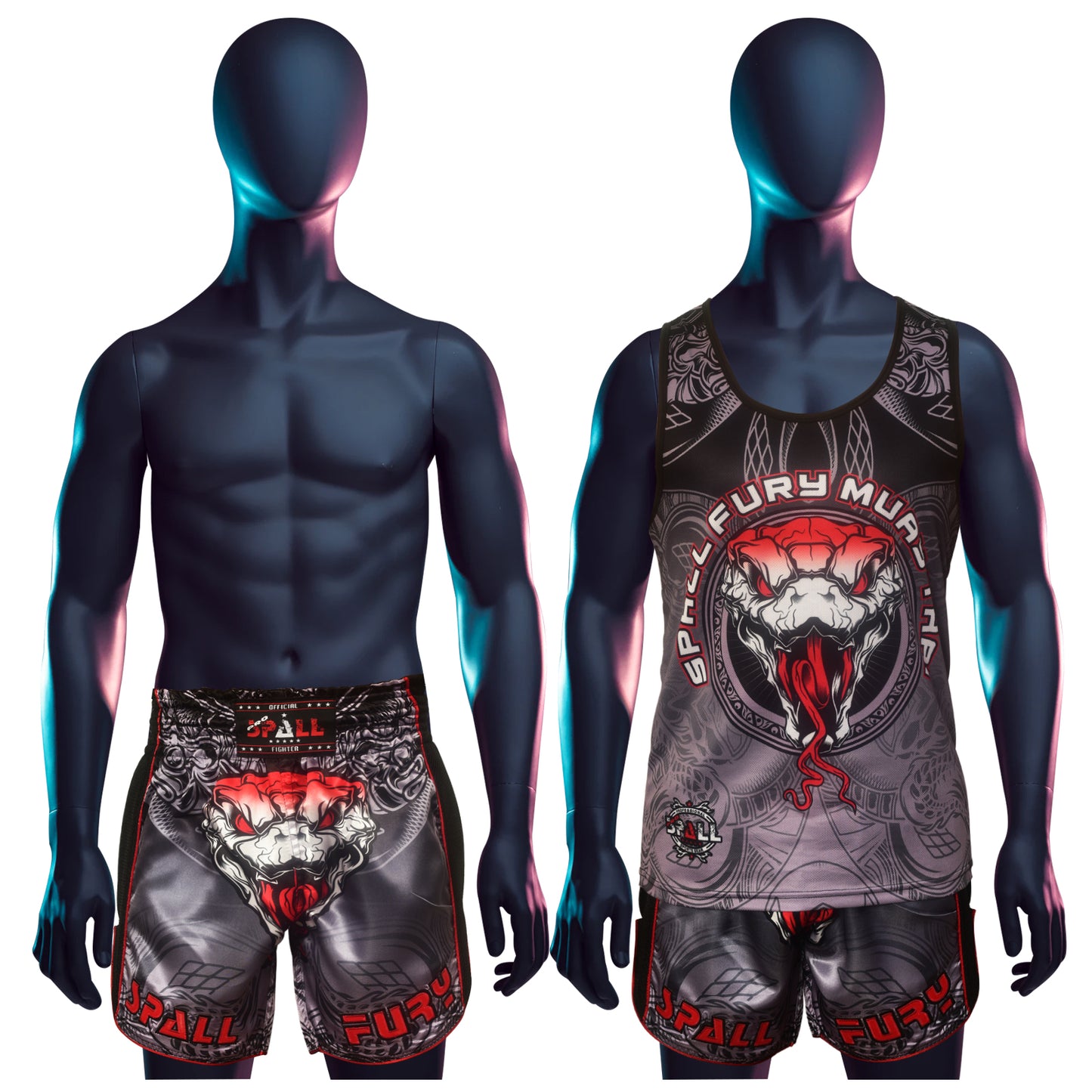 Muay Thai Tank Top Shorts Fury Sports Workout Muay Thai Gym Jogging(SI-3198)