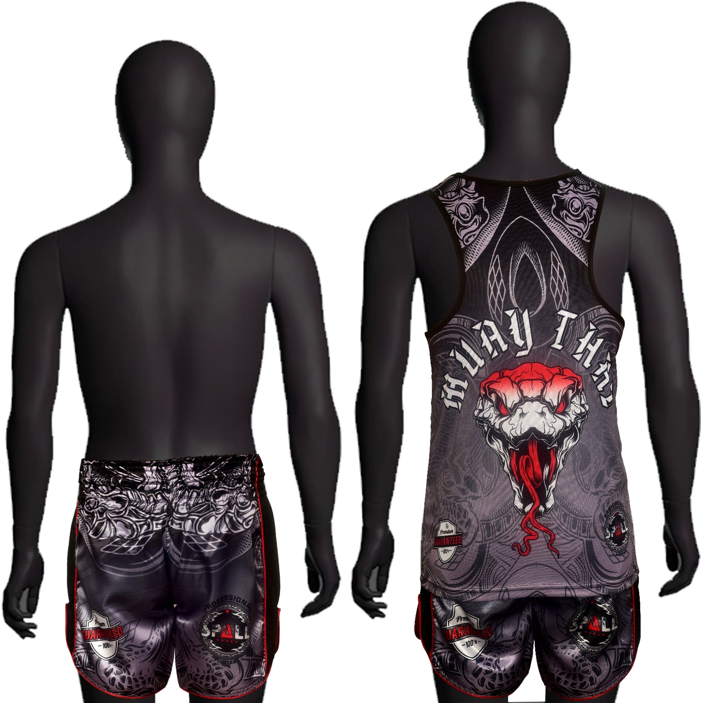 Muay Thai Tank Top Shorts Fury Sports Workout Muay Thai Gym Jogging(SI-3198)