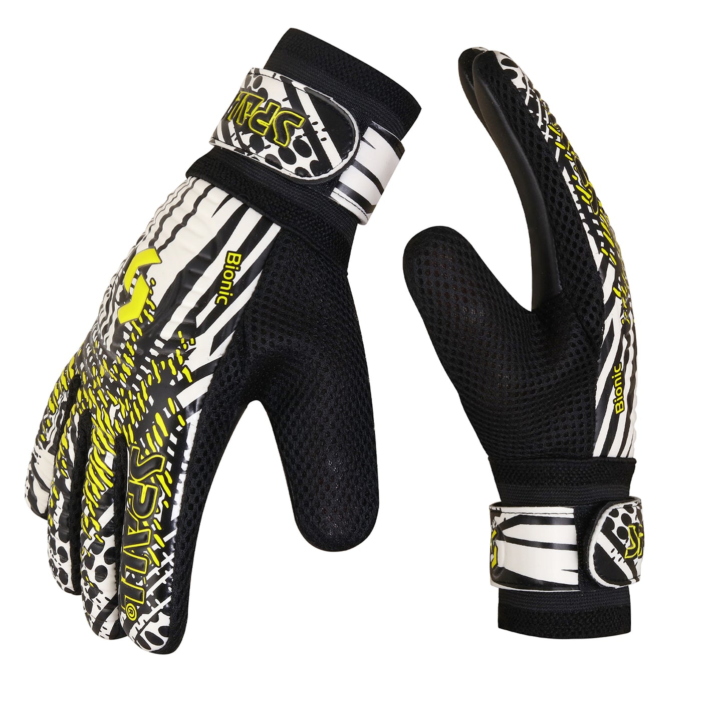 GoalKeeper Gloves Strong Grip For The Toughest Saves With Finger Spines To Give Splendid Protection To Prevent Injuries High Performance Pro Level For Men And Women(GK-120)