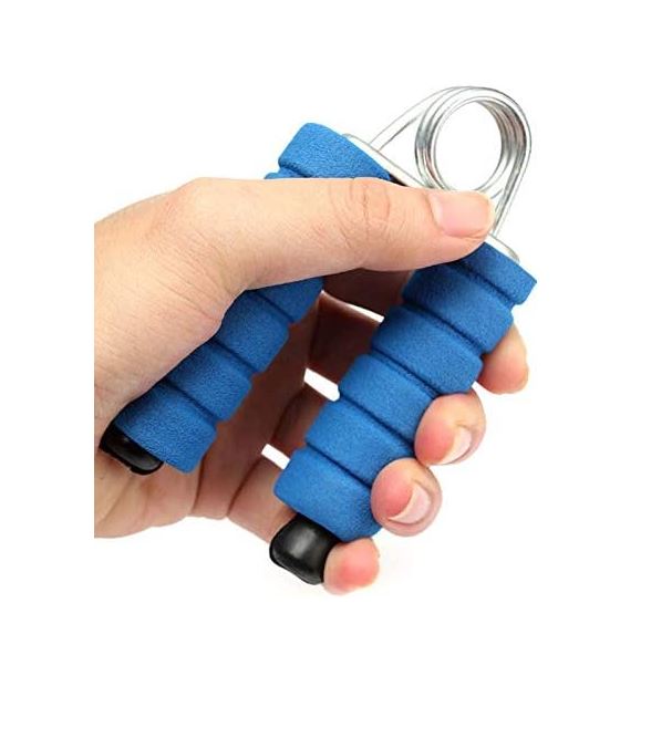 Foam Handle Grip Height 19cm /Width 15cm Blue For Body Exercise Forearm Muscle Finger Gripper Trainer Strength Set Fitness Equipment Sports Athletes And Musicians(2011)