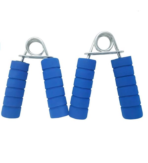 Foam Handle Grip Height 19cm /Width 15cm Blue For Body Exercise Forearm Muscle Finger Gripper Trainer Strength Set Fitness Equipment Sports Athletes And Musicians(2011)